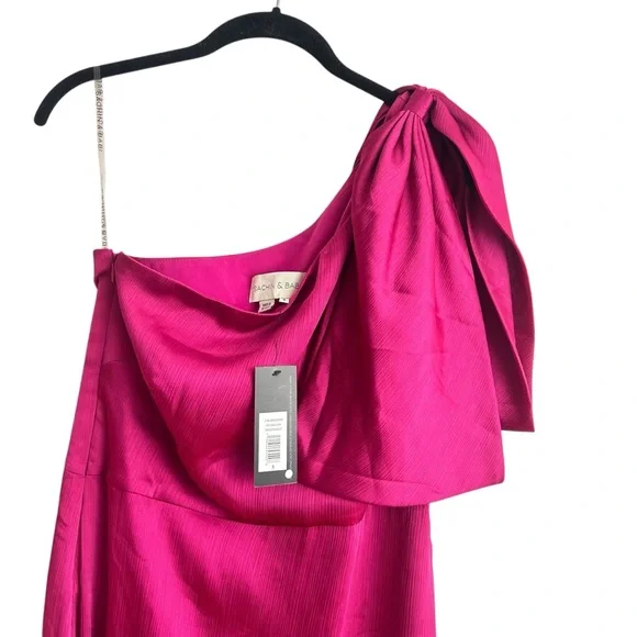 Sachin & Babi Chelsea One-Shoulder Gown – Dragonfruit – Size 8 NEW! - Picture 7 of 12